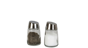 Round Glass Salt & Pepper Shakers