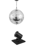 12” Mirrored Ball With 2 Spot Lights