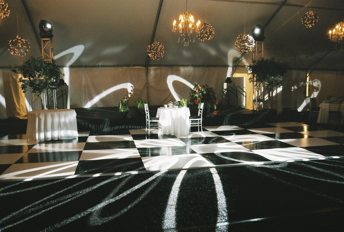 Tent with Black | White Dance Floor - All Occasions Party ...