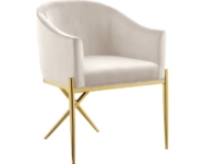 Cream & Gold Side Chair