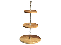 3 Tier Wood Compote